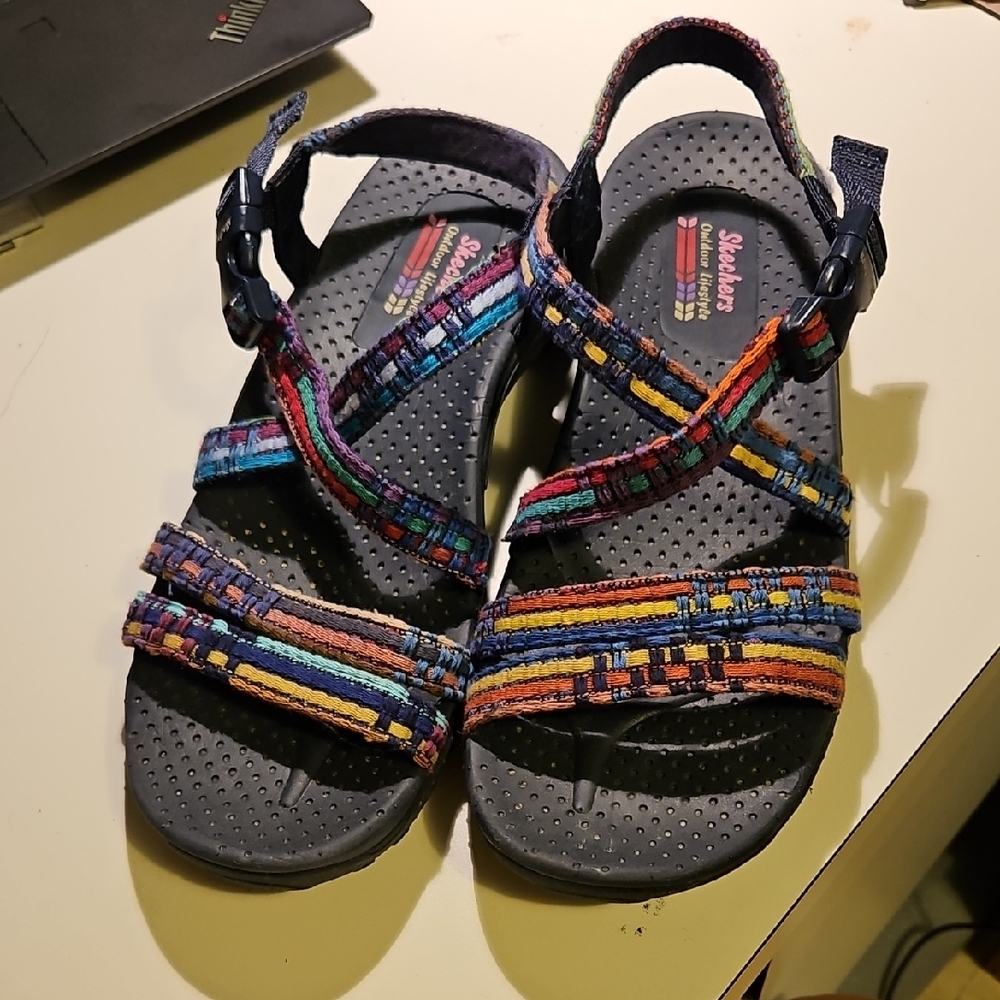 Skechers Blue and Red Sporty Sandals